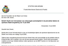 Wever-Croes ta cuestiona acceso na area di Parlamento reserva pa prensa