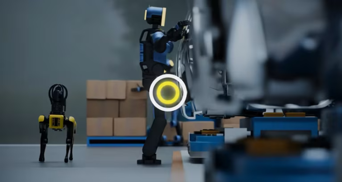 Robot humanoide cu no tin mester di hende