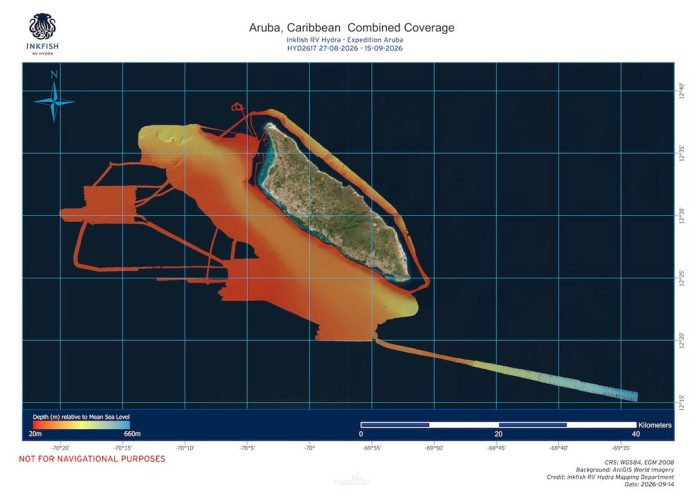 Expedicion a crea mapa marino di Aruba