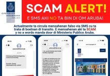 Ministerio Publico (OM) ta tuma nota di estafa di SMS; Ta urgi ciudadanonan pa no cay den trampa